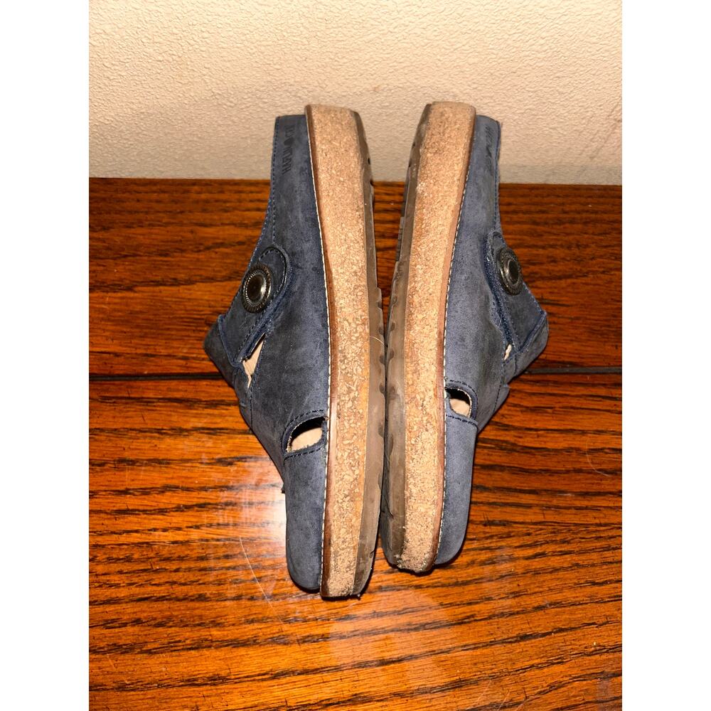 Haflinger Navy Suede Slip-On Sneakers - Picture 6 of 13